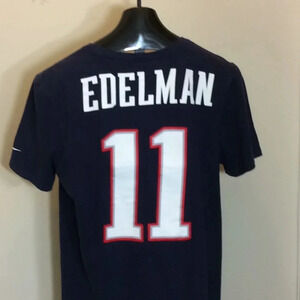 NFL New England Patriots Edelman 11 Blue T-Shirt